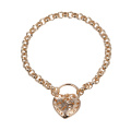 72629 Xuping novo estilo de alta qualidade fio de seda prevalente amor coração pulseira de ouro pulseira